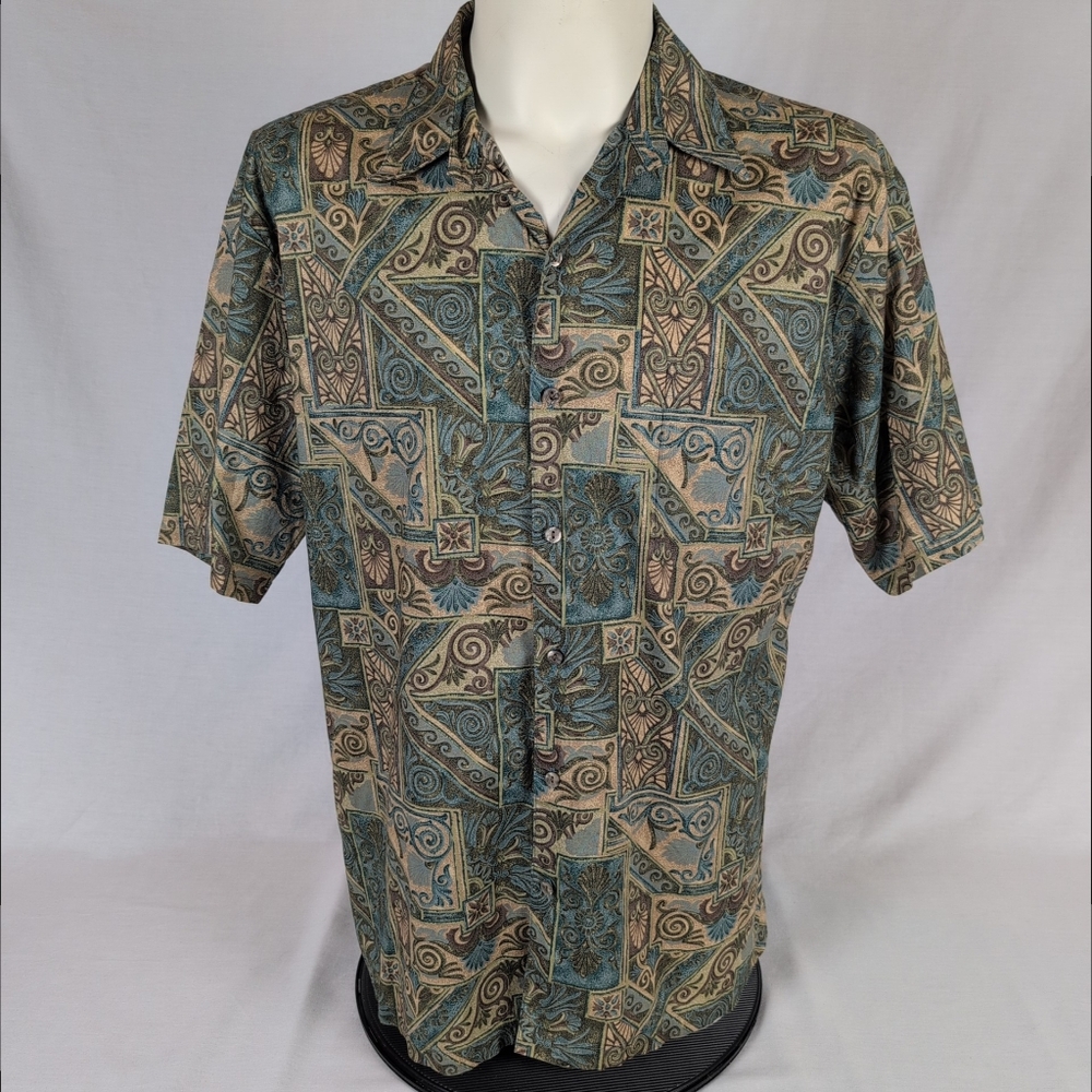 Tori Richard Filigree Hawaiian Shirt (XL)